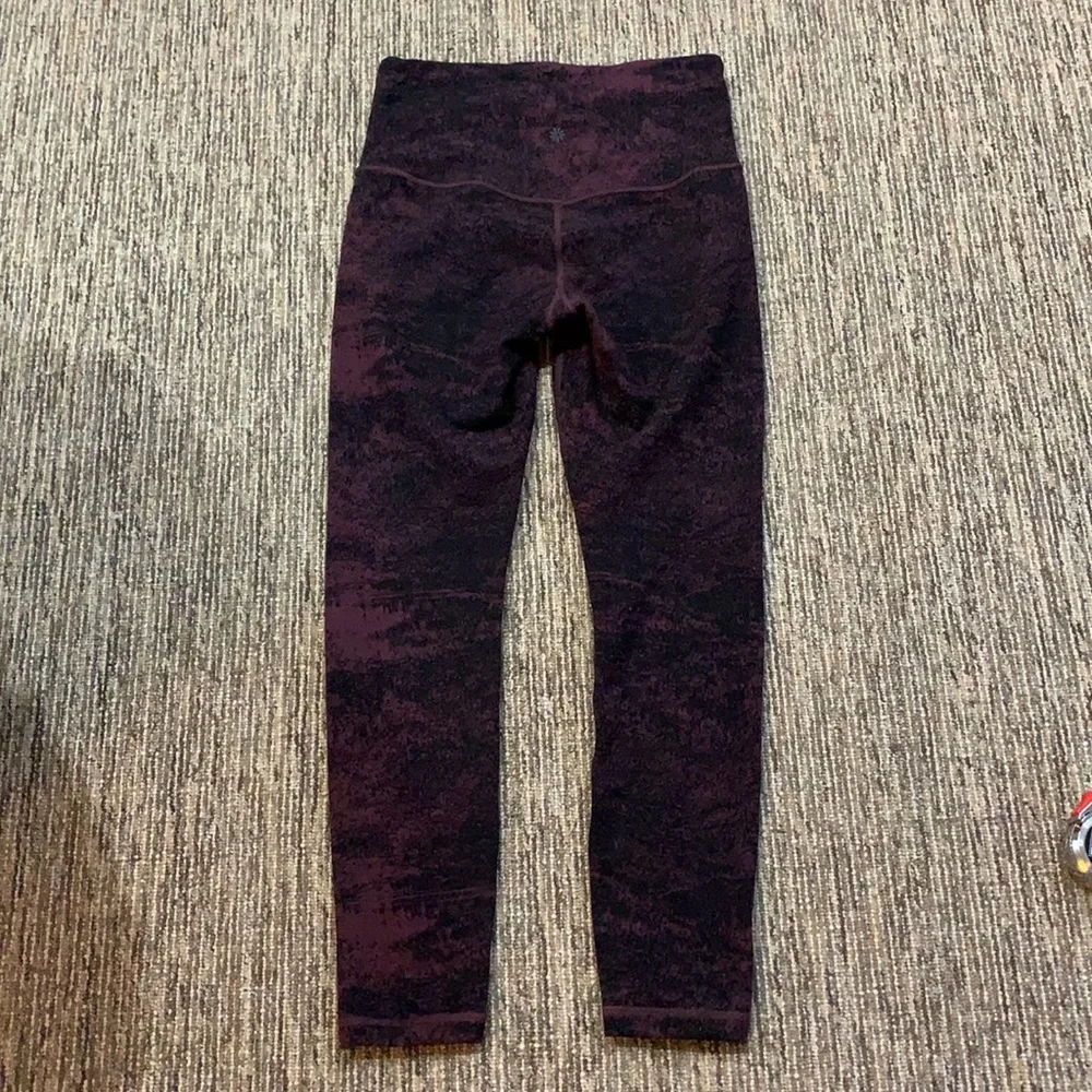 Athleta Red and Black Leggings - Picture 3 of 12